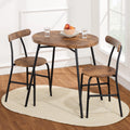 Best Choice Products 3 Piece Modern Oval Dining Table Set, Small Kitchen Dinette W/2 Chairs Black/Black